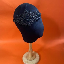 Sunshinesmile Bride Vintage 1920s Flapper Headpiece Roaring 20s Headband for Women Hair Accessory (Rhinestone black, one size)