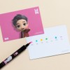 Monami [Monami] TinyTan Oil-based Marker_7-piece Set_Postcard Set (TinyTan)