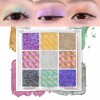 JUR MORNIER Multichrome Eyeshadow Palette,9 Color Change Glitter Chameleon Ey...