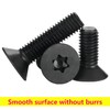 Qrity 50pcs M4 x 10mm Black Carbon Steel Countersunk Head