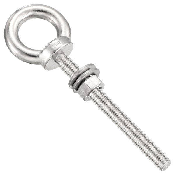 METALLIXITY Shoulder Eye Bolt with Washers & Nuts (M10x100mm) 1Set,
