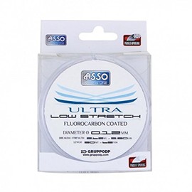 Asso „Ultra Low Stretch" Angelschnur / Fluorocarbonschnur, 18/100 300m
