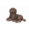 Koko the Labradoodle dog sitting Frith Sculpture Ornament made from