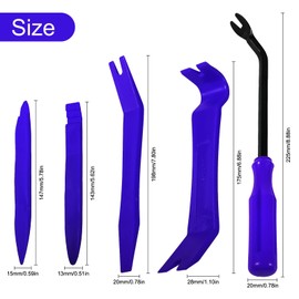 DIANN Auto Trim Removal Tool Set 5pcs Plastic Pry Tool Kit Auto Trim Tool Prying Tool Car Door Panel Clip Revmoal Tool Fasteners Remover Blue (Blue)
