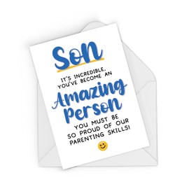 Rib ticklerz - Funny Amazing Son Birthday Card Son Birthday Cards Rude Comedy Joke Adult Humour Card From Mum Dad Parents Child Fun Humour Banter Novelty - CD823