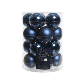 KAEMINGK Glass Machbaubles Shiny Matt Colour: Night Blue Größe: Durchmesser 6 cm Zubehör 270