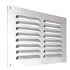 Aluminum Louvre Air Vents 9” x 6” Satin Aluminium/Metal Chrome
