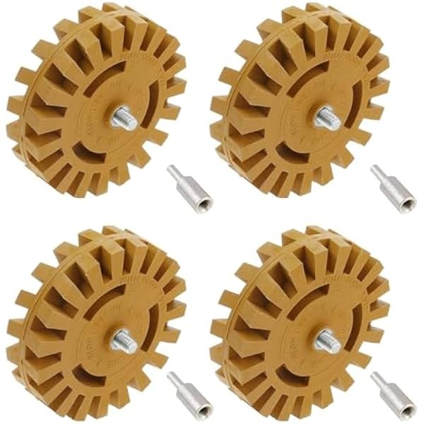 4PCS Decal Remover Eraser Wheel Tool Kit, 4inch Rubber Power