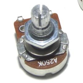 A250K log guitar potentiometer 16mm diameter 18mm shaft tone volume