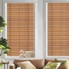 DKTIE Wooden Blinds Pattern Decorative Window Privacy Film, Sun Blocking
