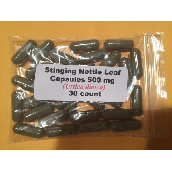 Stinging Nettle Leaf Capsules (Urtica dioica) 500 mg - 30 count