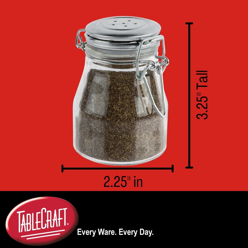 3.5 oz. Resealable Salt & Pepper Shaker with Stainless Steel