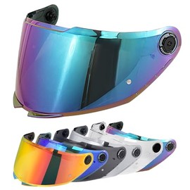 VCOROS Helmet Visor for MT-V-28B Thunder 4 SV, Motorcycle Wind Protection Helmet Lens Visor Full Face, Helmet Lenses Visor, Motorcycle Helmet Visor Accessories Replacement (Rainbow)