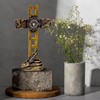 Marco Int'l US Fire Fighter Fireman Standing Cross Statue Memorial