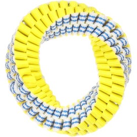 Flamingo Glowa Ring Toy for Dogs, Blue/Yellow, S, 13 x 13 x 3.5 cm, Glow in the Dark