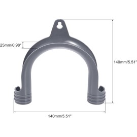 2Pcs Gray Clothes Washer Drain Hose Holder - U-Shape Washing Machine Drain Hose Hook Adapter | Clothes Washer Dishwasher Washing Machine Guide Mounting Bracket Replacement