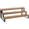 NEETBU 4-Tier Wooden Display Riser Shelf Stand for, Makeup, Cupcake,