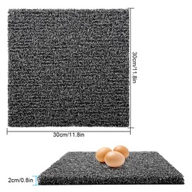 Kalekey 4 Pack Nesting Pads for Chicken Coop, 12"x12" Chicken Nesting Box Pads for Laying Eggs, Washable Nest Box Pads for Chicken Hen Small Pets on Garden Lawn Indoor Outdoor (Grey)