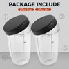 Blender Cups Replacement for Nutribullet Blender 24oz Cups with Lid,