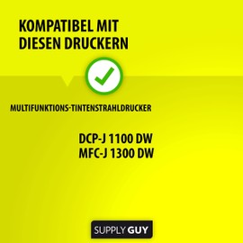 Supply Guy 5 Printer Cartridges Compatible with Brother LC-3233 for DCP-J1100dw MFC-J1300dw