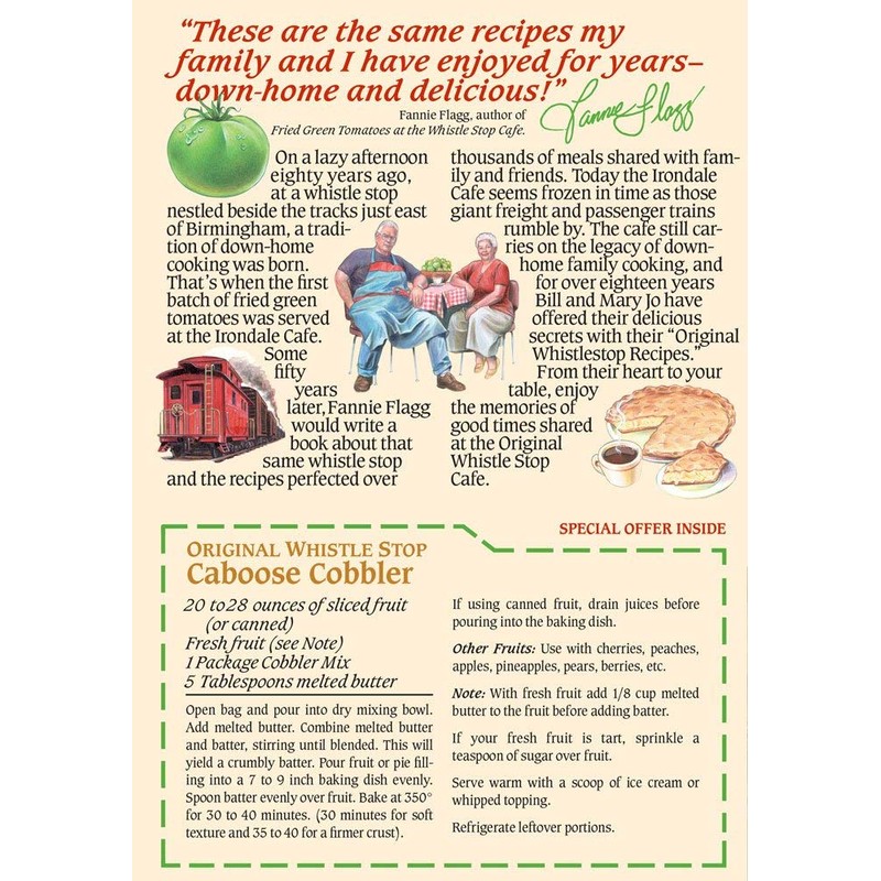 Original WhistleStop Cafe Recipes | Caboose Cobbler Batter Mix (3