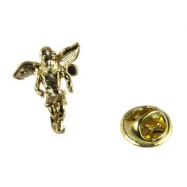 6030492 January Rhinestone Birth Month Angel Lapel Pin Guardian Protector Tie Tack Brooch