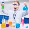 UNGLINGA Kids Lab Coat Doctor Scientist Costume with Science Goggles