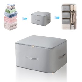 BSITSSS Ultra Space Saving Self Compression Organizer, Self Compression Storage Bags for Comforters Clothes,Self Compression Organiser with Zipper,Self Compression Bag with Handles