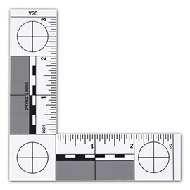 Taction Photomacrographic L-Shaped Scale for Crime Scene Photography (in inches, Best for US Law Enforcement use)
