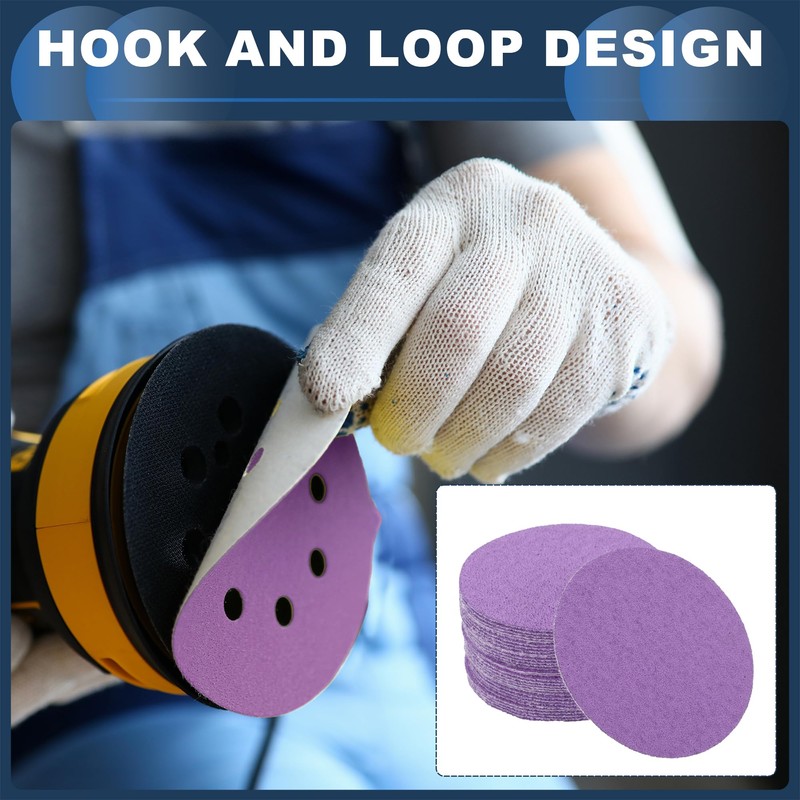 INFINAUTO Sanding Discs, 3inch 80 Grit Automotive Repair Round Hook