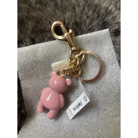 COACH Bear Bag Charm Keychain CP890 Pink NWT