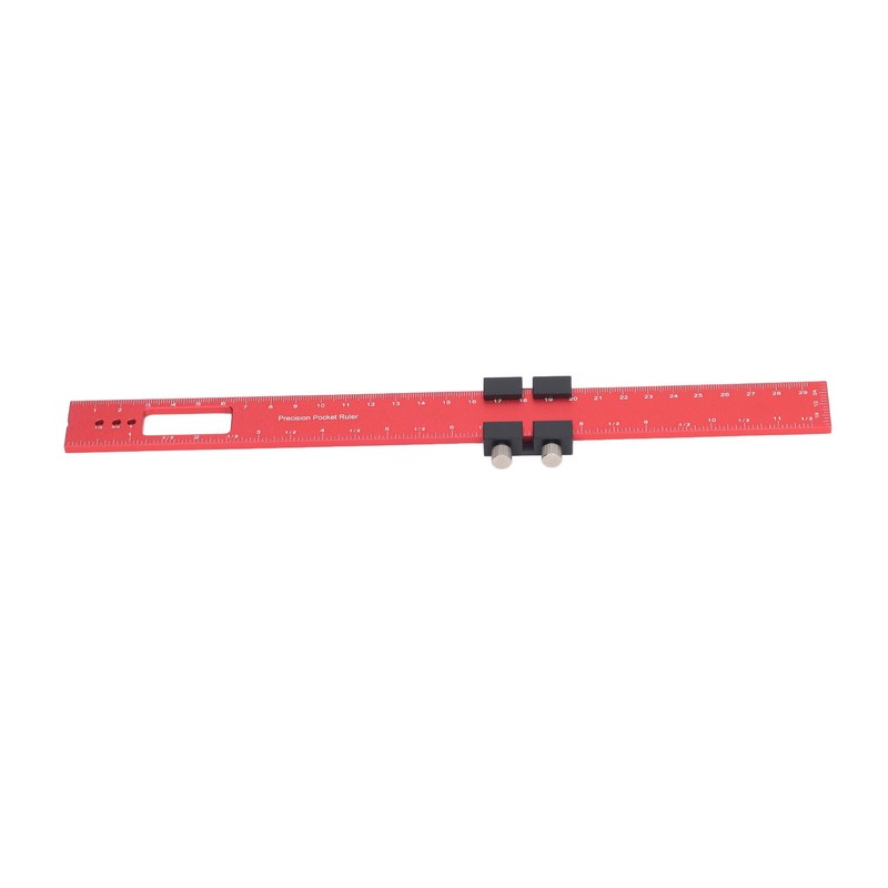 300mm Woodworking Scribing Ruler Aluminum Alloy Woodworking Pocket Slide Stop