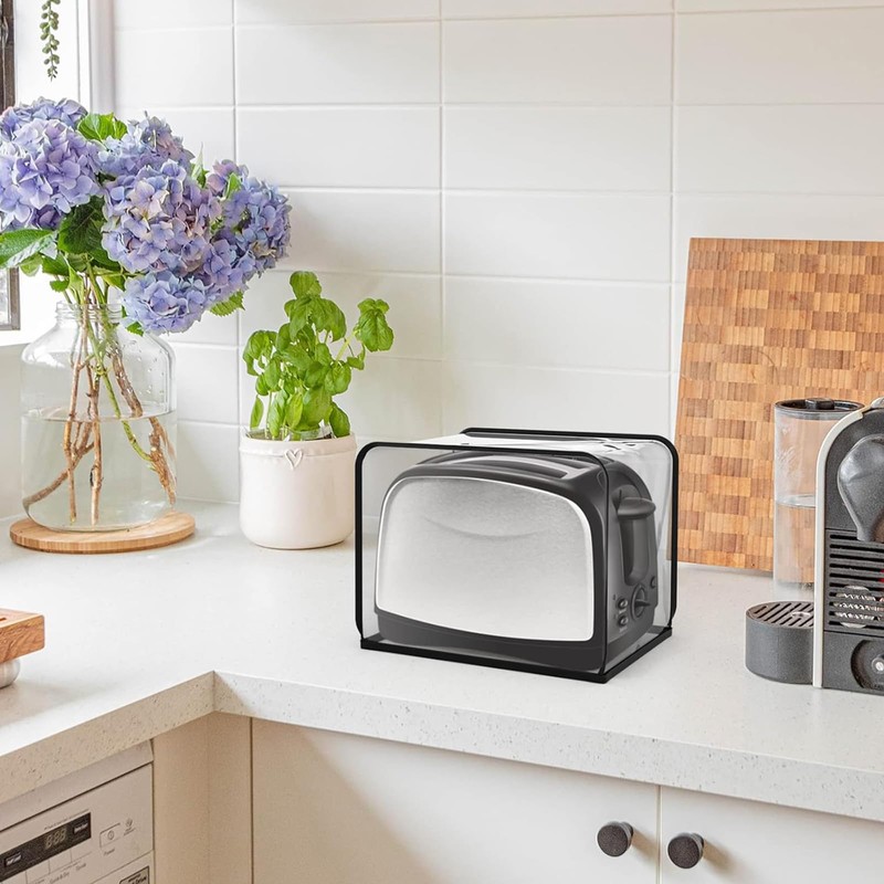 Kingshion Toaster Dust Cover for Most 2-slice Toasters, Dustproof Clear
