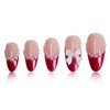 Medium Press on Nails Almond Fake Nails French False Nails
