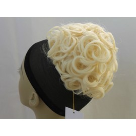 CURLY SCRUNCHIES BUN HAIRPIECE PONYTAIL UP DO HAIR EXTENSION SCRUNCHY (Beach Blonde)
