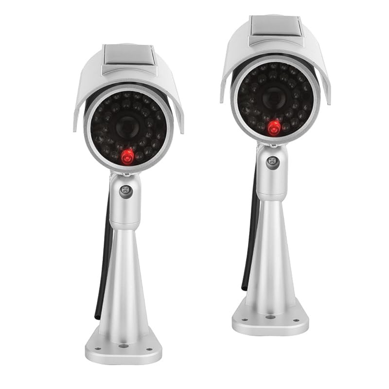 Twilight Garage 2 Packs Dummy Camera Waterproof Bullet Simulated CCTV
