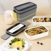 Double Layer Bento Box 316 Stainless Steel Compartment Portable Lunch