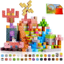 150PCS Magnetic Building Blocks for Kids Ages 3-8, 0.8in STEM Magnetic Cubes, Montessori Construction Toys for Boys Girls, Creative Educational Building Set, Birthday