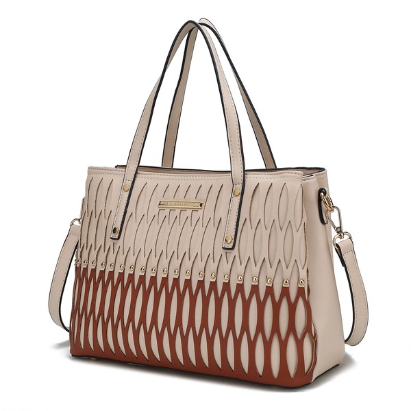 MKF Collection Tote Handbag for Women - Top-Handle Color Block