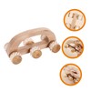 Mikinona Household Wooden Massage Roller Handheld Back Massager for Muscle
