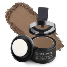 ZENTANMEI Root Touch Up Hairline Powder for Women & Men, Gray Hair Cover Up, Hairline Shadow Powder Sweatproof & Windproof, 0.14 oz Root Cover Up Powder for Thinning Hair (Brown)