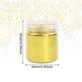 Gold Glitter Powder, Glitter Powder for Crafts, Shimmering Glitter Powder, Gold Glitter Fine, 0.2 mm Fine Glitter Powder, 100 g/3.53 oz Fine Gold Glitter, Craft Glitter Powder for Hair Face (Gold)
