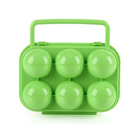 BrilliantDay Eier Aufbewahrungsbox Eierbehälter Vorratsdose Fach Multi in Kühlschrank Outdoor Picknick Camping Farbe Zufällig LianLe (Grün, 6 Fach)