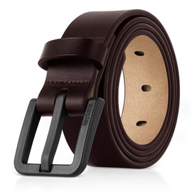 ITAY Belts Full Grain Leather TSA Belt - Hypoallergenic, Adjustable, Nickel-Free Belt for Men, brown