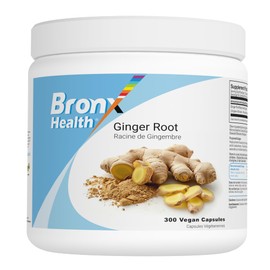 BRONX Ginger Root 1200mg Per Serving 300 Vegan Capsules | Powder Pills | Bulk Supplement for Men & Women | Nausea & Upset Stomach
