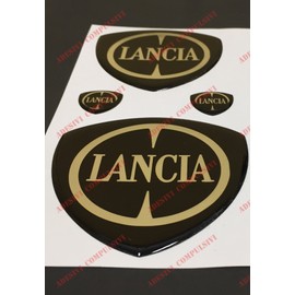 Logo Front, Rear + Wheel + 2 Coat of Arms for Keyring. Logo For Bonnet and Trunk. Stickers resinati, 3d effect. Sculptures - Chrome