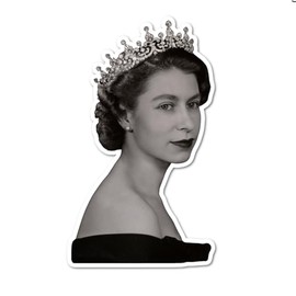 Young Queen Elizabeth England Sticker Waterproof Sticker For Laptop Cell Phone Water Bottle