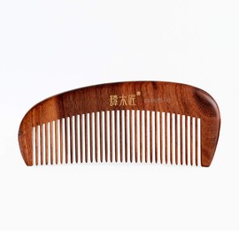 Tan Kisyo Tan Mujiang Wooden Comb Stem, Anti-Static, Wood Comb Lacquerware Comb 2-11 with Case