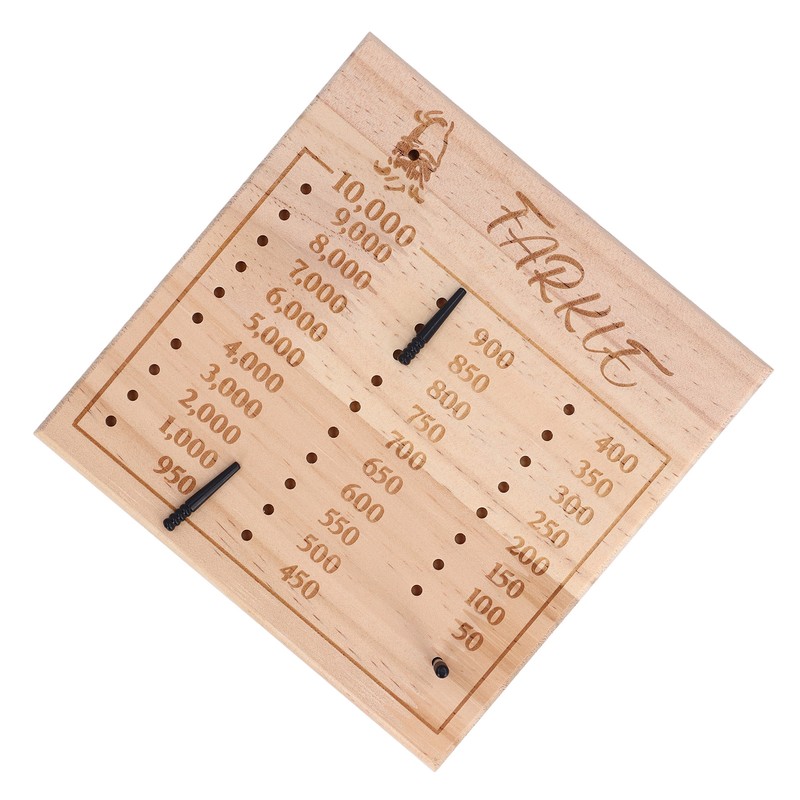 Farkle Dice Tray Improve Math Skills Wooden Classic Dice Game