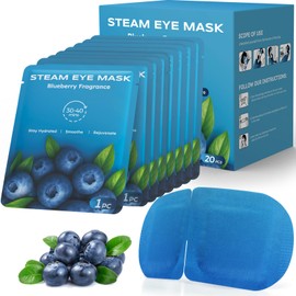 ProCIV Dampf-Augenmaske, Selbsterwärmende Wärmemaske mit Eukalyptus & Blaubeer-Extrakt – Einweg-Schlafmaske bei trockenen Augen, perfekt für Reisen & als Geschenk (20er Pack)